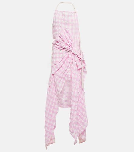 Gingham-print halterneck dress - Acne Studios - Modalova