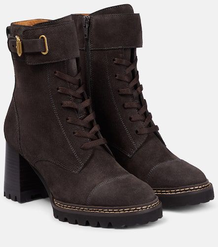 See By ChloÃ© Mallory suede combat boots - See By Chloe - Modalova