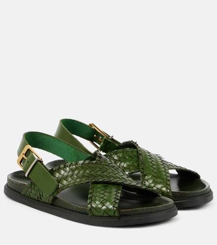 Buckle woven leather slingback sandals - The Row - Modalova