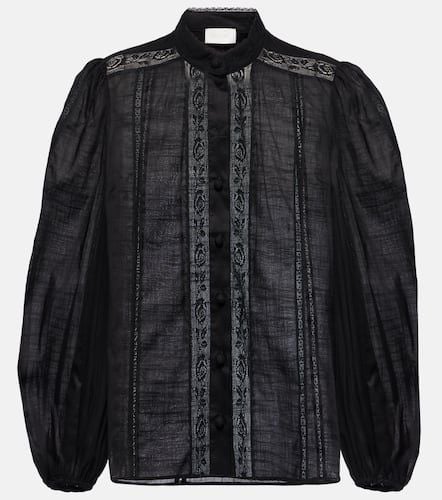 Halliday lace-trimmed cotton shirt - Zimmermann - Modalova