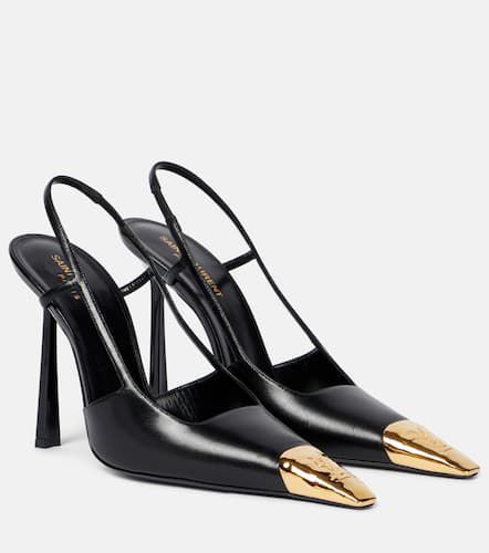 Jeanne 110 leather slingback pumps - Saint Laurent - Modalova