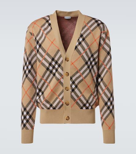 Check wool-blend cardigan - Burberry - Modalova