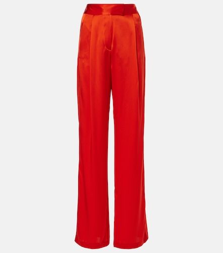 Pantalones anchos de tiro alto de seda - The Sei - Modalova