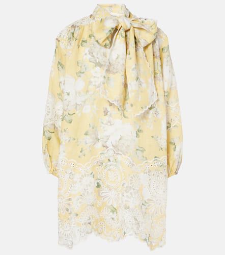 Acacia Broderie Tie floral linen minidress - Zimmermann - Modalova