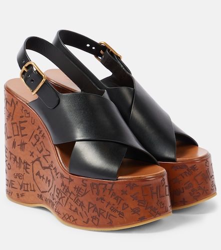Chloe Maxime leather wedge sandals - Chloe - Modalova