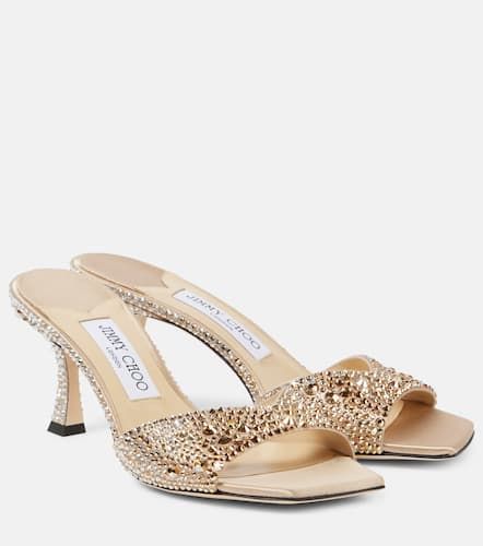 Skye 70 crystal-embellished satin mules - Jimmy Choo - Modalova