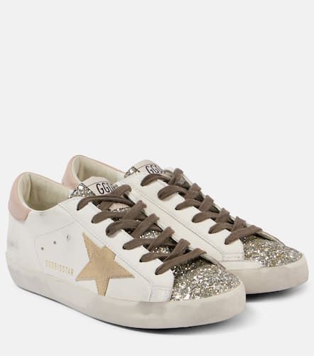 Super-Star glitter leather sneakers - Golden Goose - Modalova