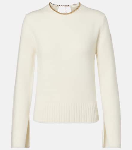 Chain-detail wool and cashmere sweater - Moncler - Modalova
