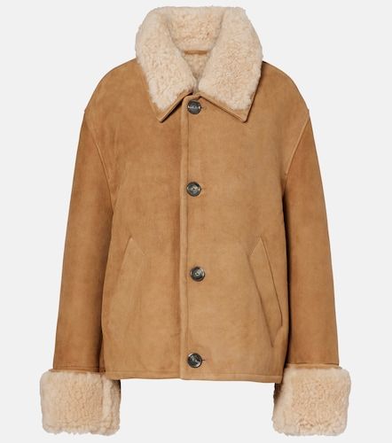 Shearling-trimmed suede jacket - Ami Paris - Modalova