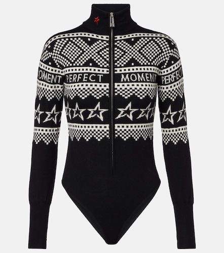 Holiday intarsia wool bodysuit - Perfect Moment - Modalova