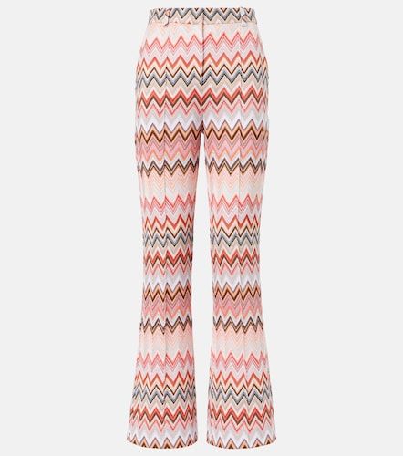Pantalones rectos en mezcla de algodón en zigzag - Missoni - Modalova