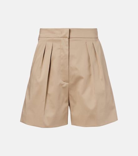 Shorts Tabacco in misto cotone plissé - Max Mara - Modalova