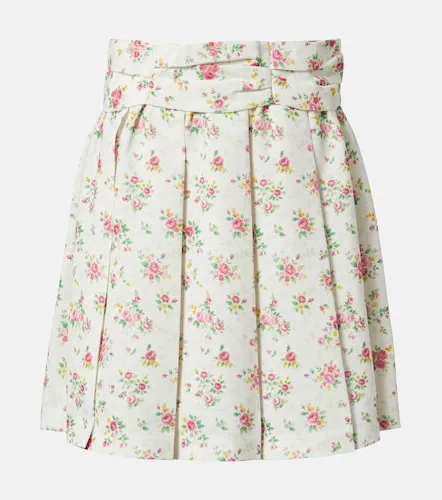 Floral pleated miniskirt - Shushu/Tong - Modalova