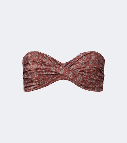 Top de bikini bandeau estampado - Johanna Ortiz - Modalova