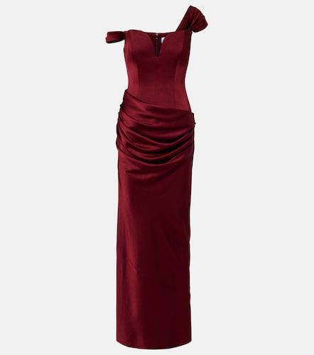 Draped crepe satin bustier gown - Alex Perry - Modalova