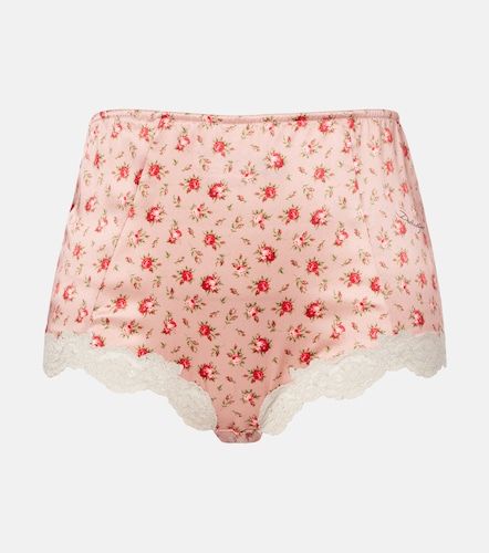 Culottes in misto seta e cotone con pizzp - Dolce&Gabbana - Modalova