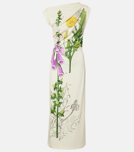 Vestido largo de jersey floral - Oscar de la Renta - Modalova