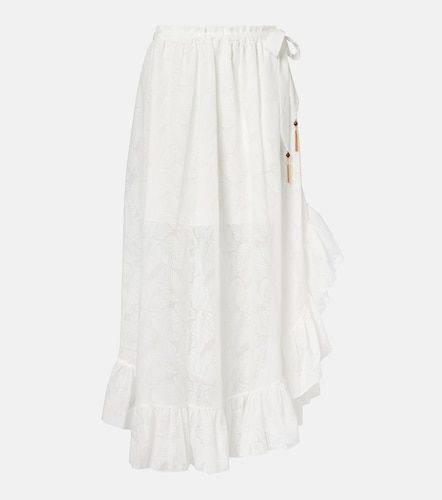 Gonna lunga Daylight in misto cotone con volant - Zimmermann - Modalova