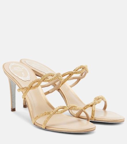 Braid crystal-embellished satin sandals - Rene Caovilla - Modalova