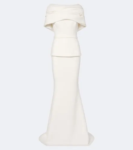Safiyaa Loura peplum crepe gown - Safiyaa - Modalova