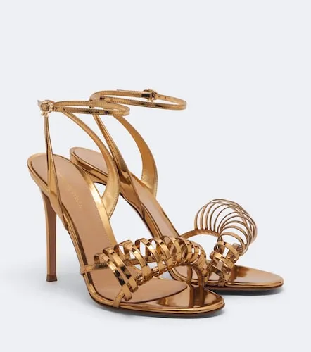 Sandali in pelle metallizzata - Gianvito Rossi - Modalova