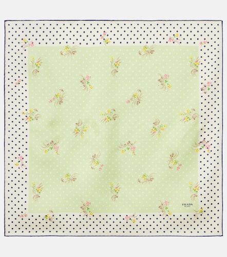 Pañuelo de sarga de seda estampada - Prada - Modalova