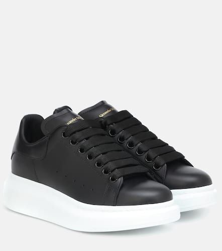 Oversized leather sneakers - Alexander McQueen - Modalova