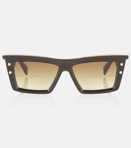 Logo-embossed square sunglasses - Balmain - Modalova