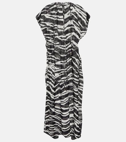 Zebra-print cotton maxi dress - Stella McCartney - Modalova