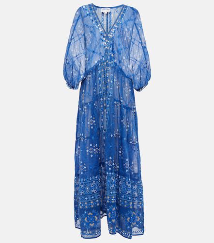 Embroidered cotton maxi dress - Juliet Dunn - Modalova