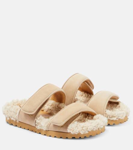 Alvine suede and shearling slides - Gia Borghini - Modalova