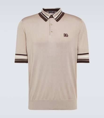 Dolce&Gabbana DG silk polo shirt - Dolce&Gabbana - Modalova