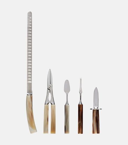 Set di posate da crudités in corno e acciaio inox - Brunello Cucinelli - Modalova