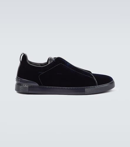 Triple Stitch suede-trimmed sneakers - Zegna - Modalova