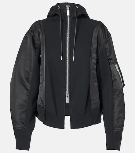 Cotton-blend jersey and twill bomber jacket - Sacai - Modalova