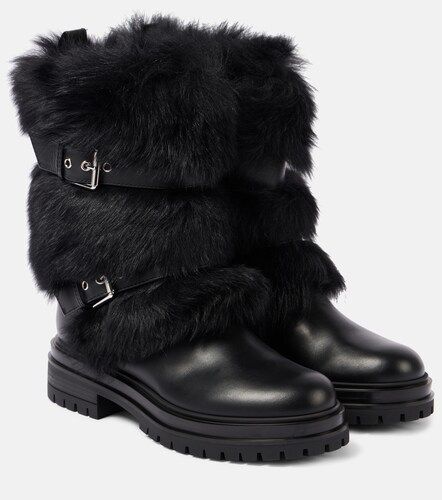 Botas biker Maverick de piel y borrego - Gianvito Rossi - Modalova
