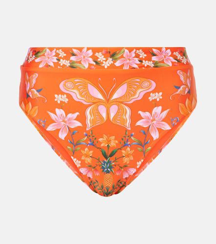 Printed high-rise bikini bottoms - Farm Rio - Modalova