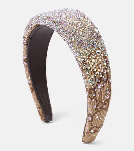 GG Canvas crystal-embellished headband - Gucci - Modalova