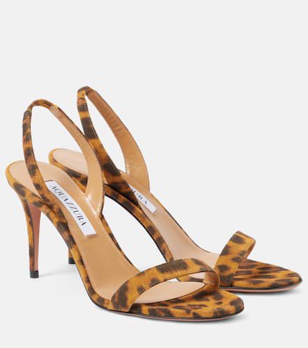 So Nude 85 leopard-print suede sandals - Aquazzura - Modalova