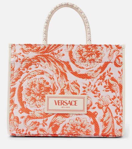 Athena Barocco Large leather tote bag - Versace - Modalova