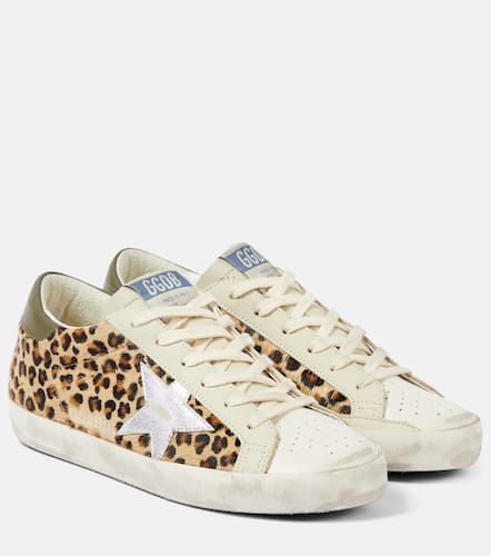 Super-Star leopard-print leather sneakers - Golden Goose - Modalova