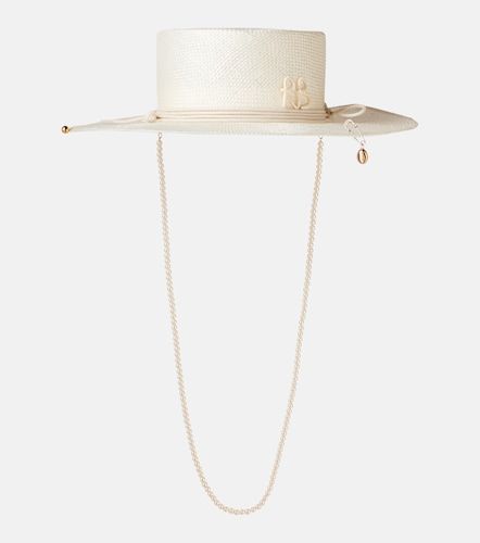 Logo embellished straw hat - Ruslan Baginskiy - Modalova
