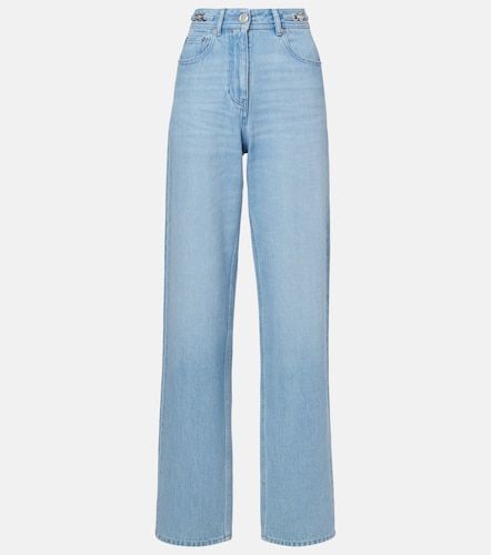 Jeans a gamba larga e vita alta - Versace - Modalova