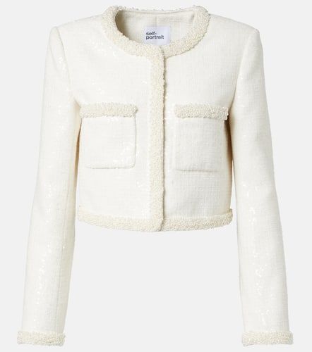 Embellished sequined boucle jacket - Self-Portrait - Modalova