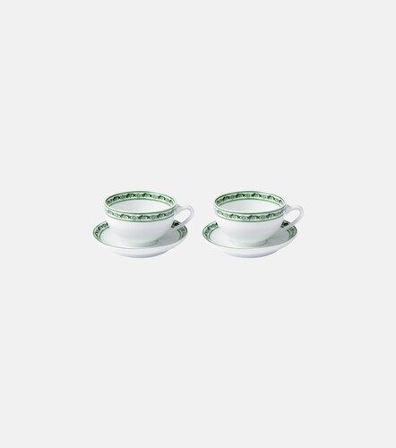 Set di 2 tazze e piattini da tè Majolica - Dolce&Gabbana Casa - Modalova