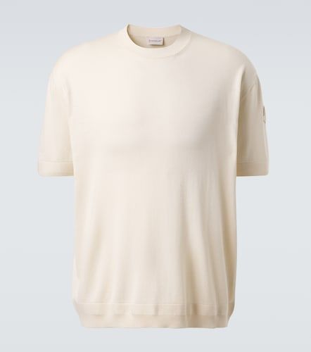 Moncler T-shirt in seta e cotone - Moncler - Modalova