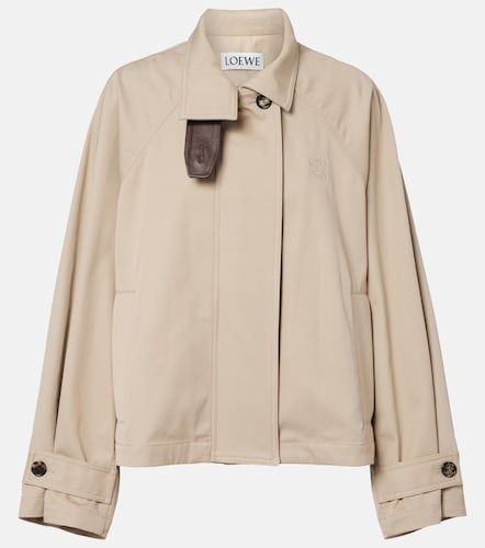 Giacca in cotone e seta con pelle - Loewe - Modalova