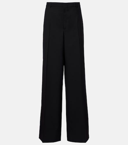 Gerade High-Rise-Hose aus Wolle - Gucci - Modalova