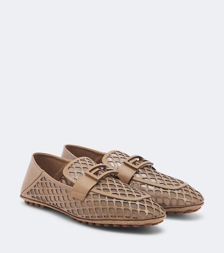 Baguette leather driving shoes - Fendi - Modalova