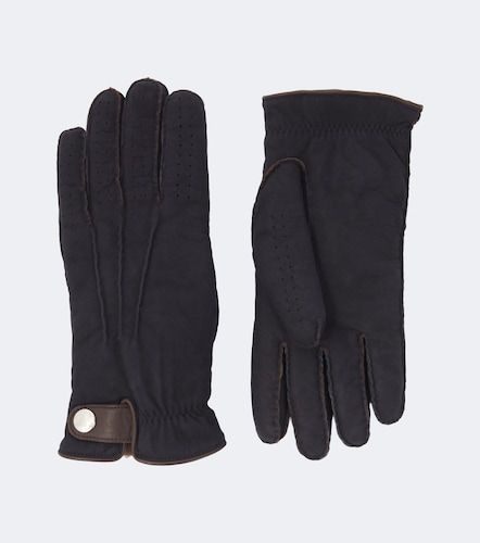 Leather-trimmed shearling gloves - Brunello Cucinelli - Modalova